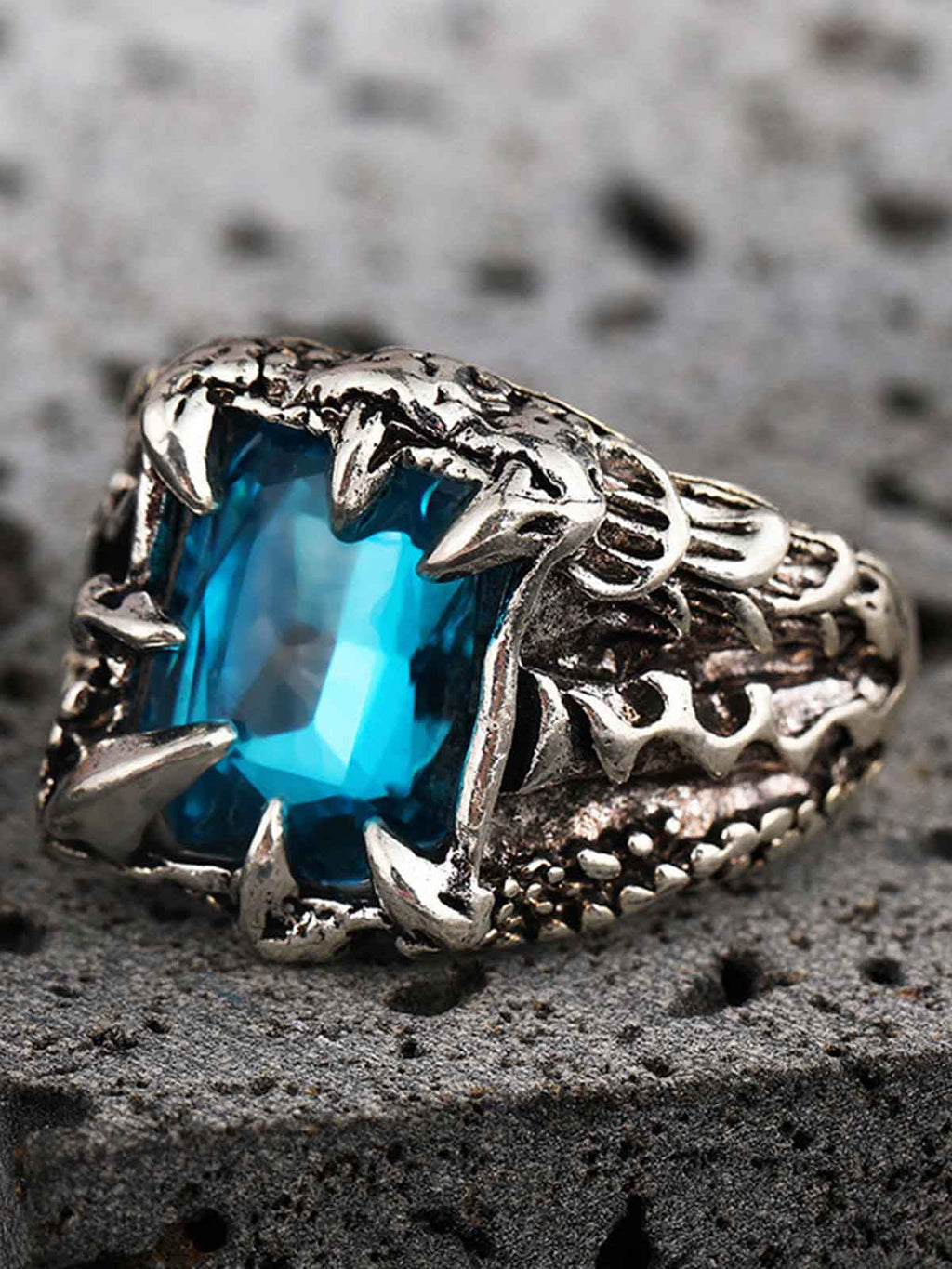 Gothic Claw Stone Open Ring