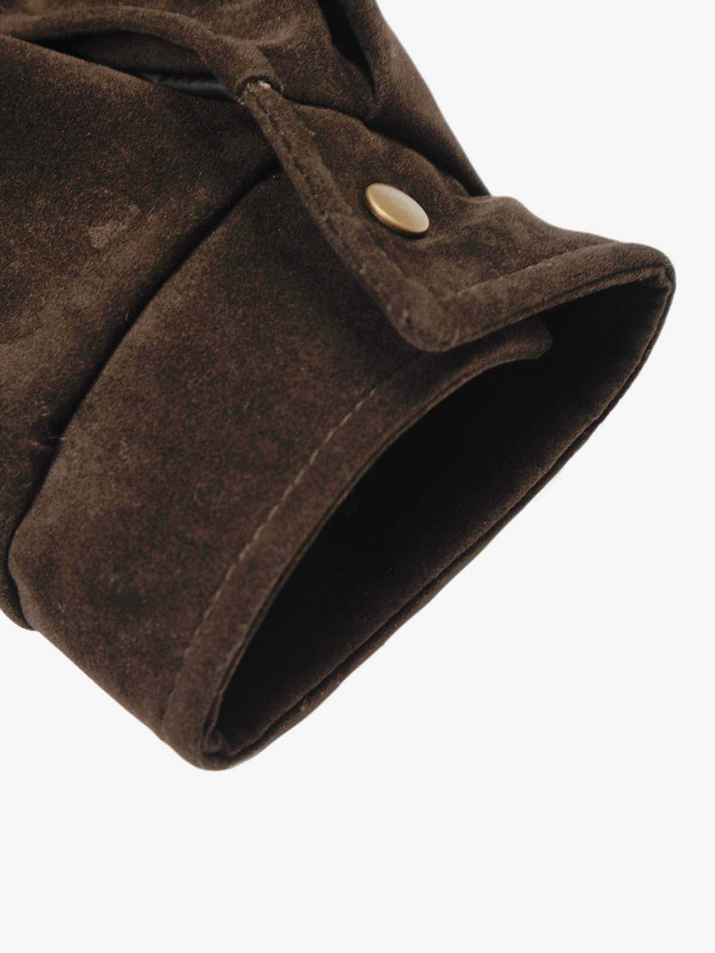 Vintage Suede Embroidered Metal Clip Down Jacket