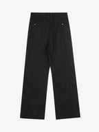 Pleated Deconstructed Tailored Pocket Casual Pants