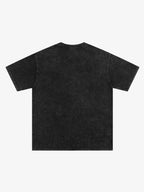 Vintage Washed Punk Graphic Print T-Shirt