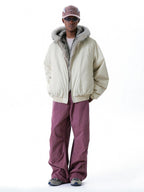 Street Faux Fur Collar Hooded Windproof Padded Jacket