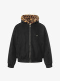 Tiger Print With Ears Hooded Fur Jacket