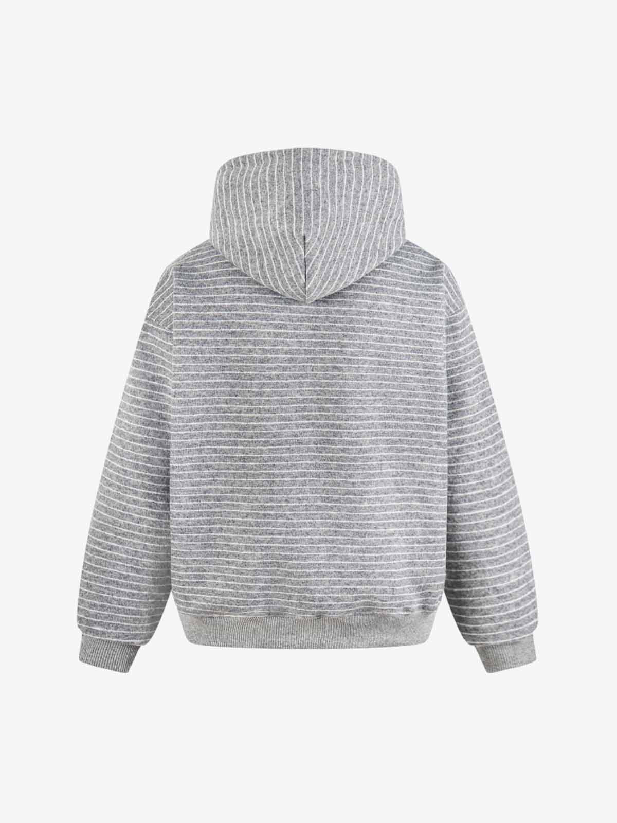 precipice Striped Terry Embroidery "Made" Hoodie