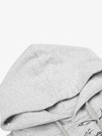 Floral Line Art Studded Pocket Hoodie