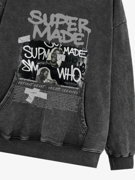Trendy Retro Graffiti Character Hoodie