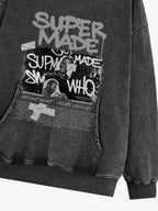 Trendy Retro Graffiti Character Hoodie