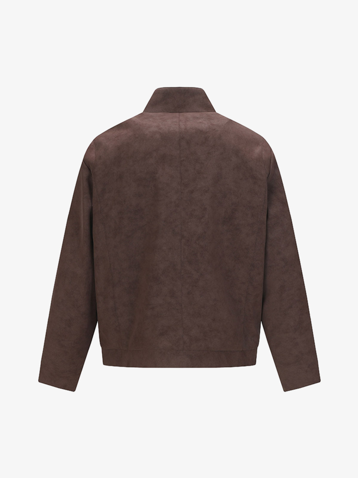 Suede Studded Zip Up Jacket