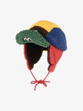 Block Faux Sherpa Frog Ear Flap Hat