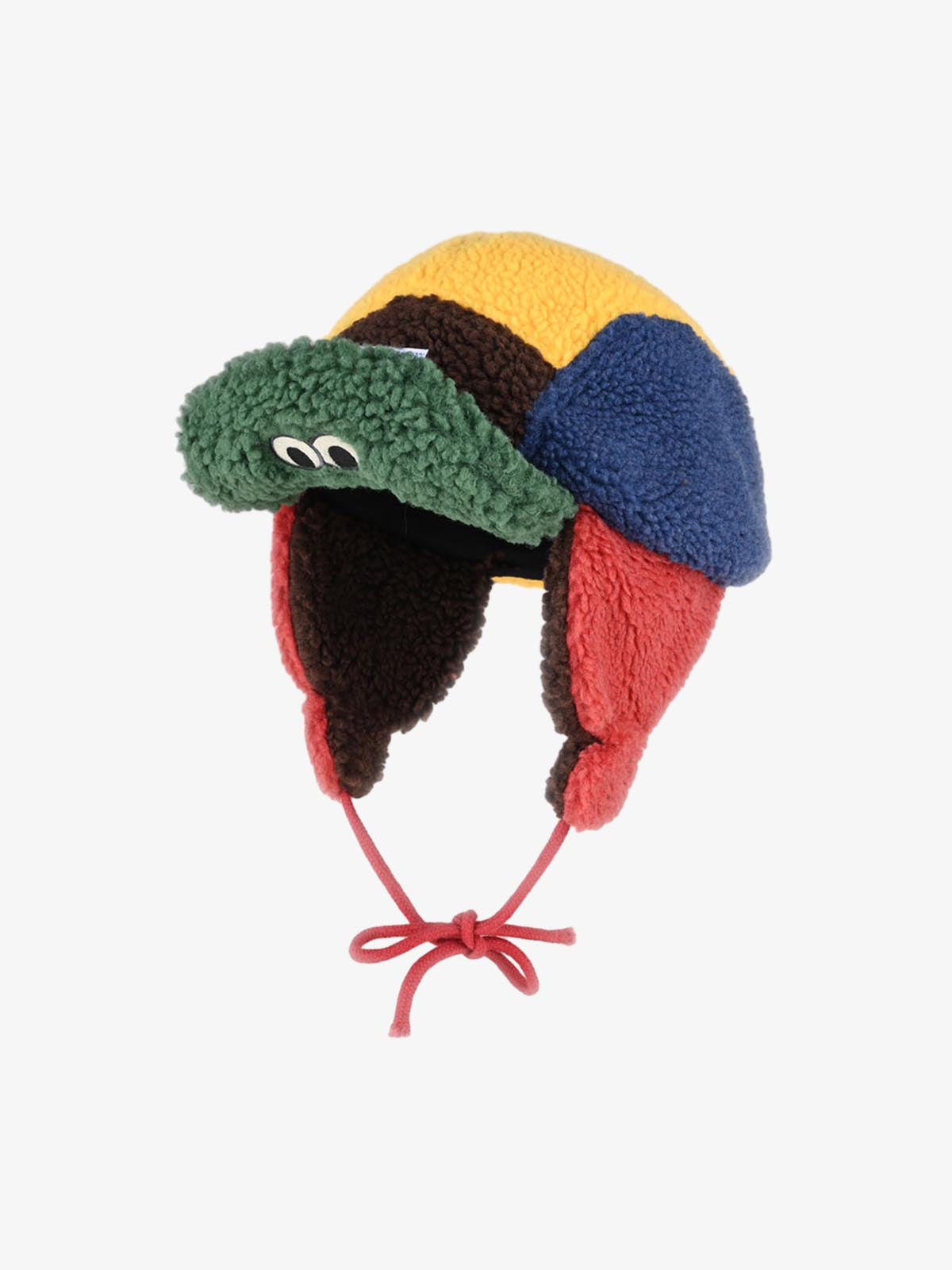 Block Faux Sherpa Frog Ear Flap Hat