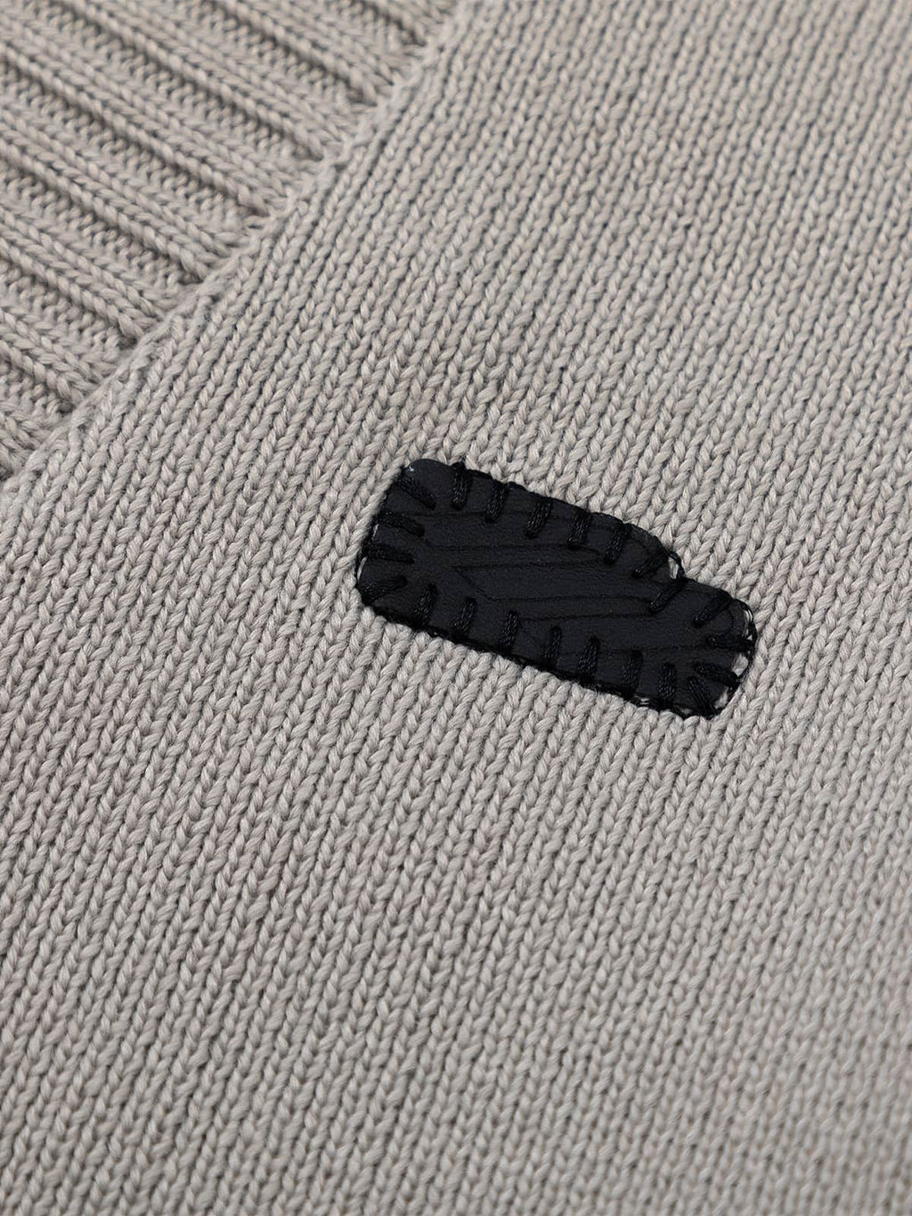 Layered Double V-Neck Ribbed Knit Cardigan