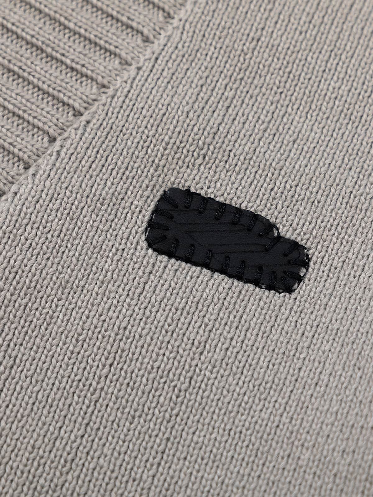 Layered Double V-Neck Ribbed Knit Cardigan