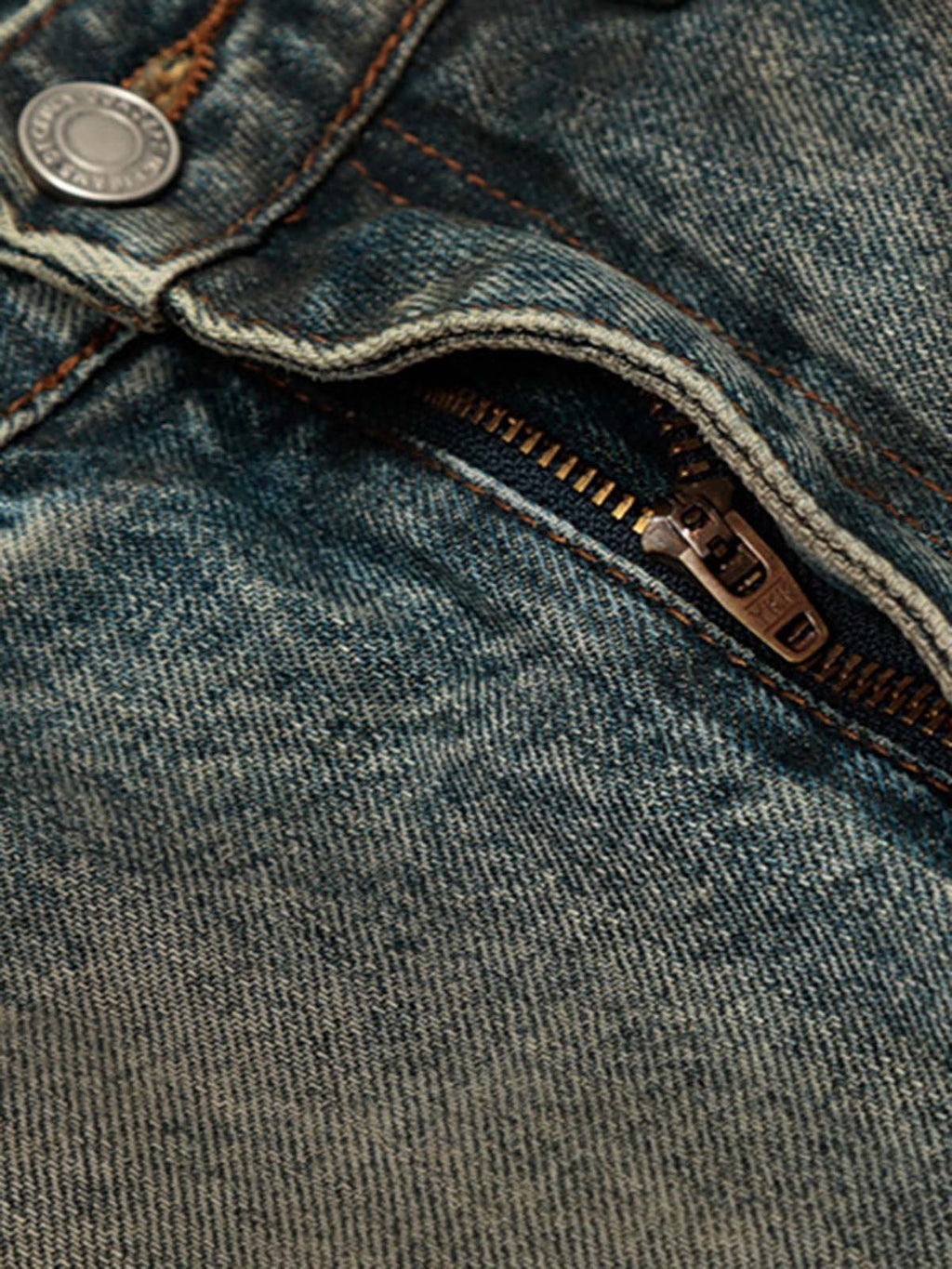 Vintage Mud-Dyed Distressed Barrel Jeans - 2537