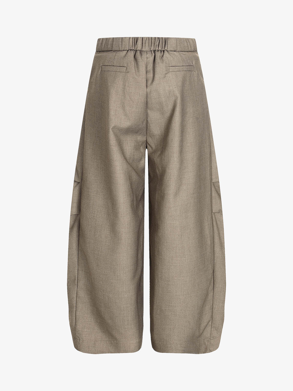 Pleated Drawstring Scimitar Track Pants