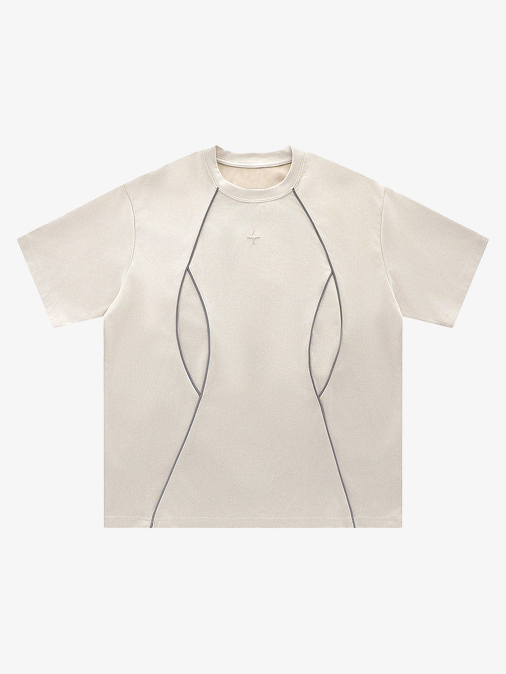 Functional Deconstructed Split Short-Sleeved T-Shirt - 2437