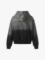 Distressed "23" Patch Zip Up Hoodie
