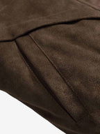 Retro Leopard Fur Collar Padded Bomber Jacket