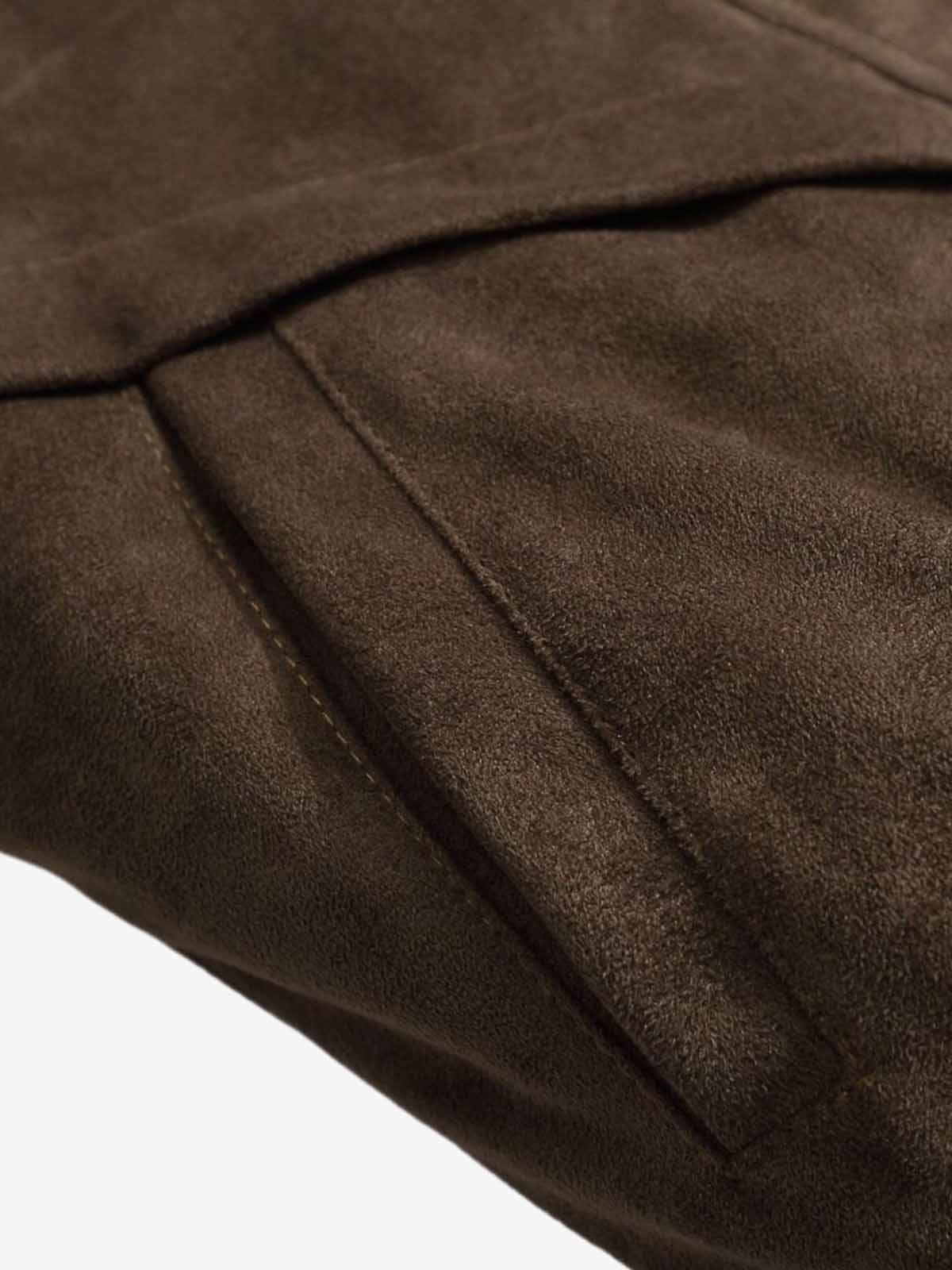 Retro Leopard Fur Collar Padded Bomber Jacket