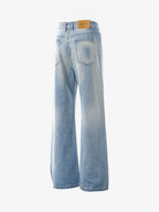 Belt Dislocation Creative Washed Jeans