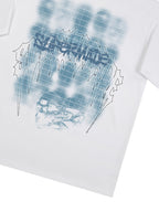 Dark Grid Skull Graphic T-Shirt