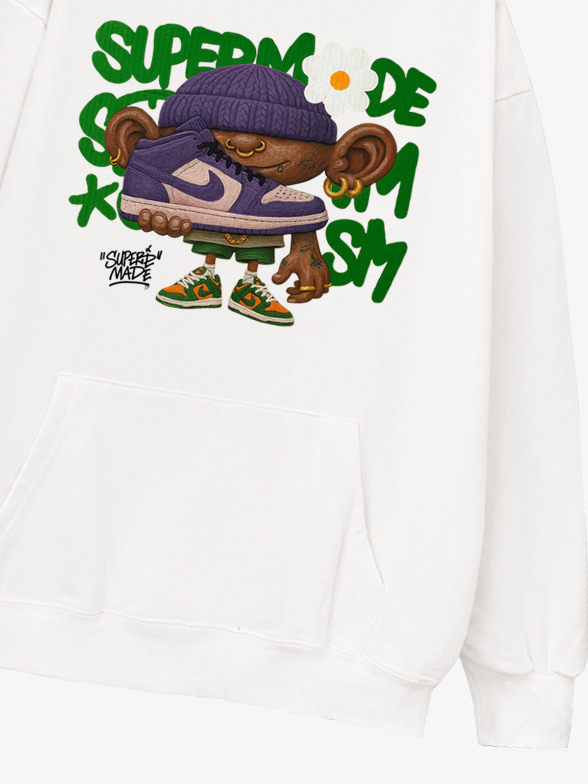 Street Cartoon Trend Sneakers Boy Hoodie