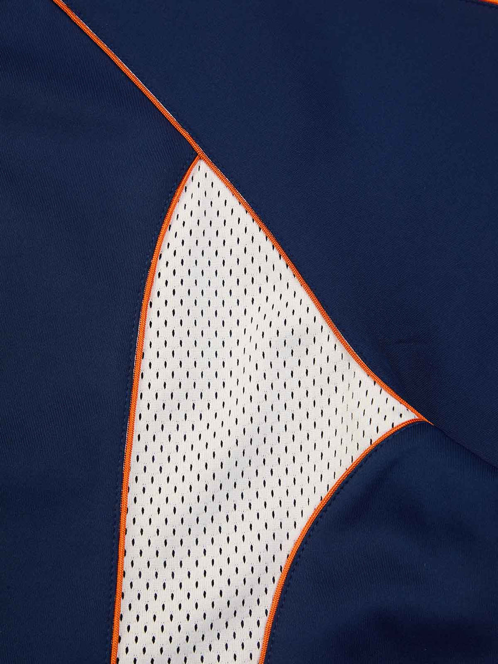 Contrast Panel Mesh Number Print Jersey T-Shirt