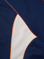 Contrast Panel Mesh Number Print Jersey T-Shirt
