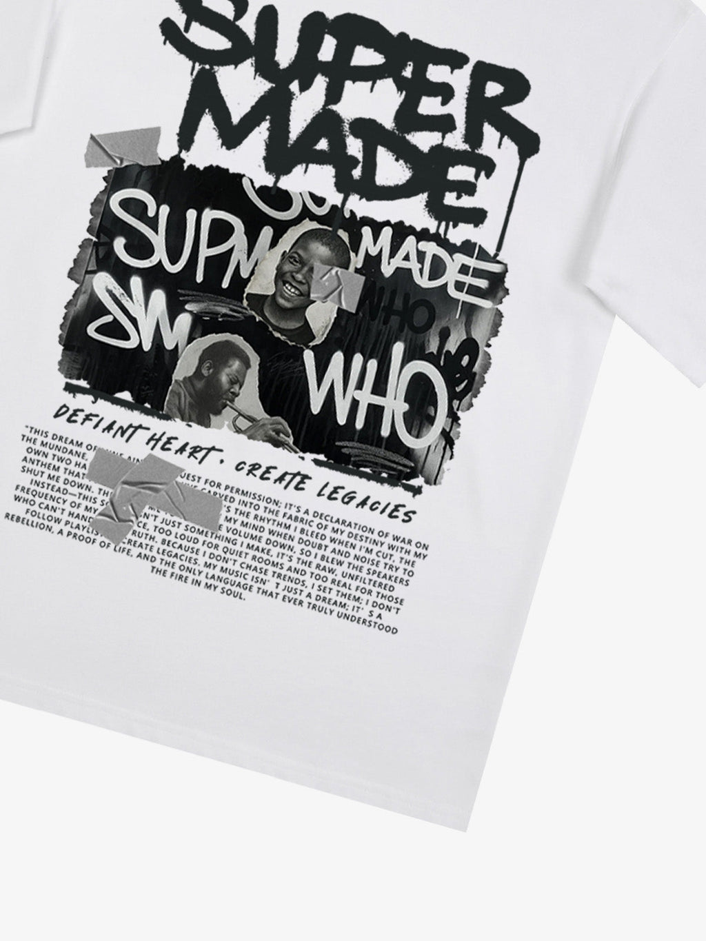 Streetwear Graffiti Character Collage Graphic T-Shirt