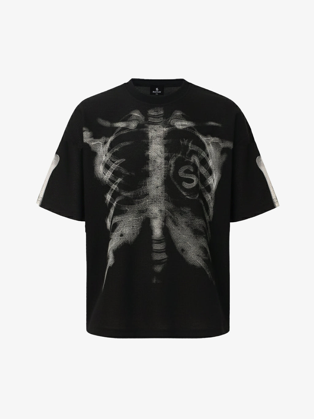 X-Ray Skeleton Graphic Waffle T-Shirt