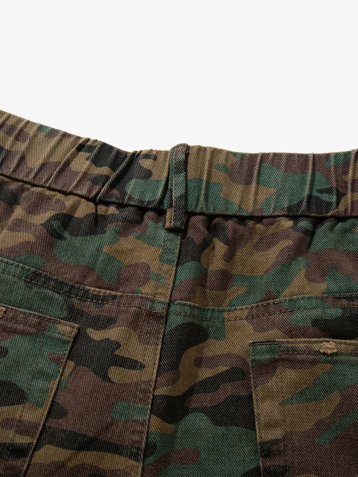 Street Camouflage Side-Striped Jeans