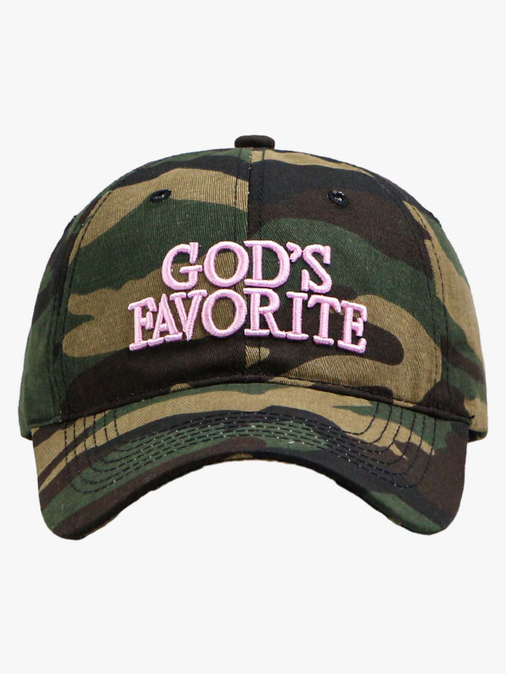 Classic Camo “God’s Favorite” Embroidery Curved Brim Baseball Cap