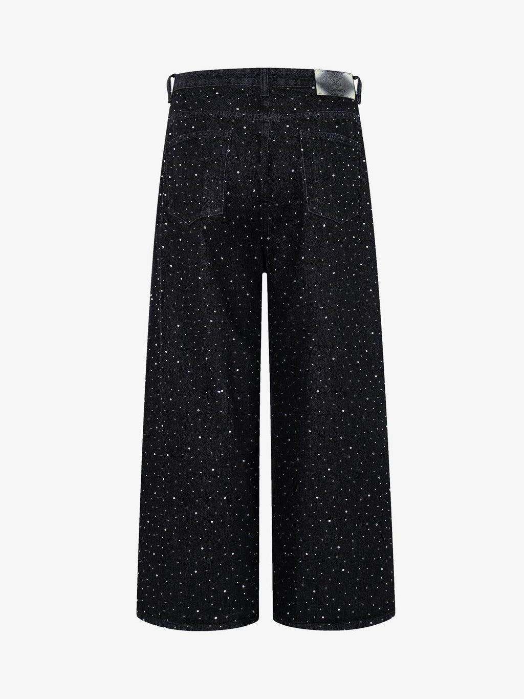 Star Rhinestone Embellished Baggy Jeans