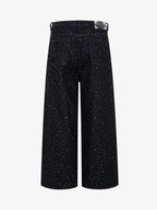 Star Rhinestone Embellished Baggy Jeans