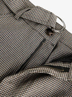 Belted Houndstooth Blazer Pants