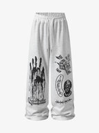 Dark Graphic Print Sweatpants
