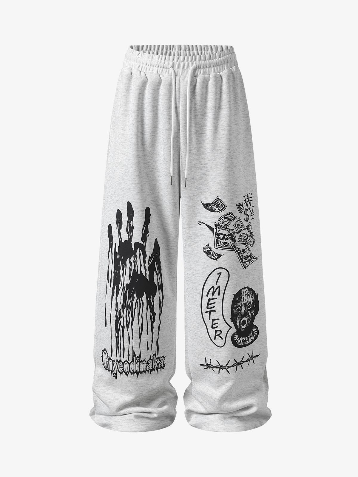 Dark Graphic Print Sweatpants