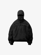 Fleece Retro Zipper Eye-Hood Design Hooded Jacket - 2489