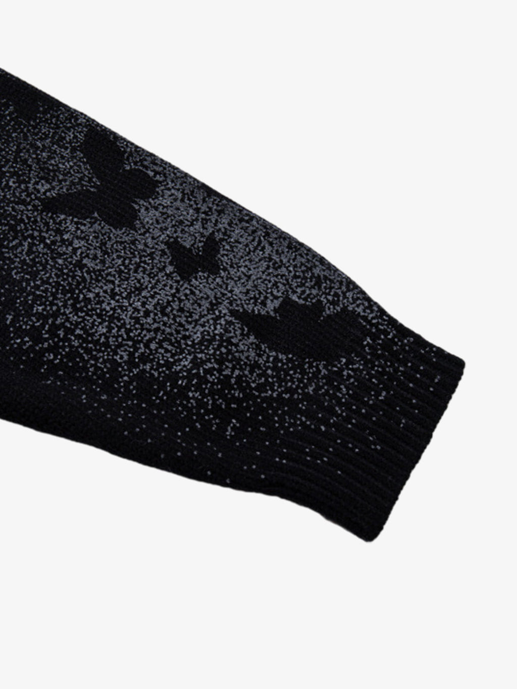 Street Dark Phantom Butterfly Stand-Collar Knit Cardigan Sweater