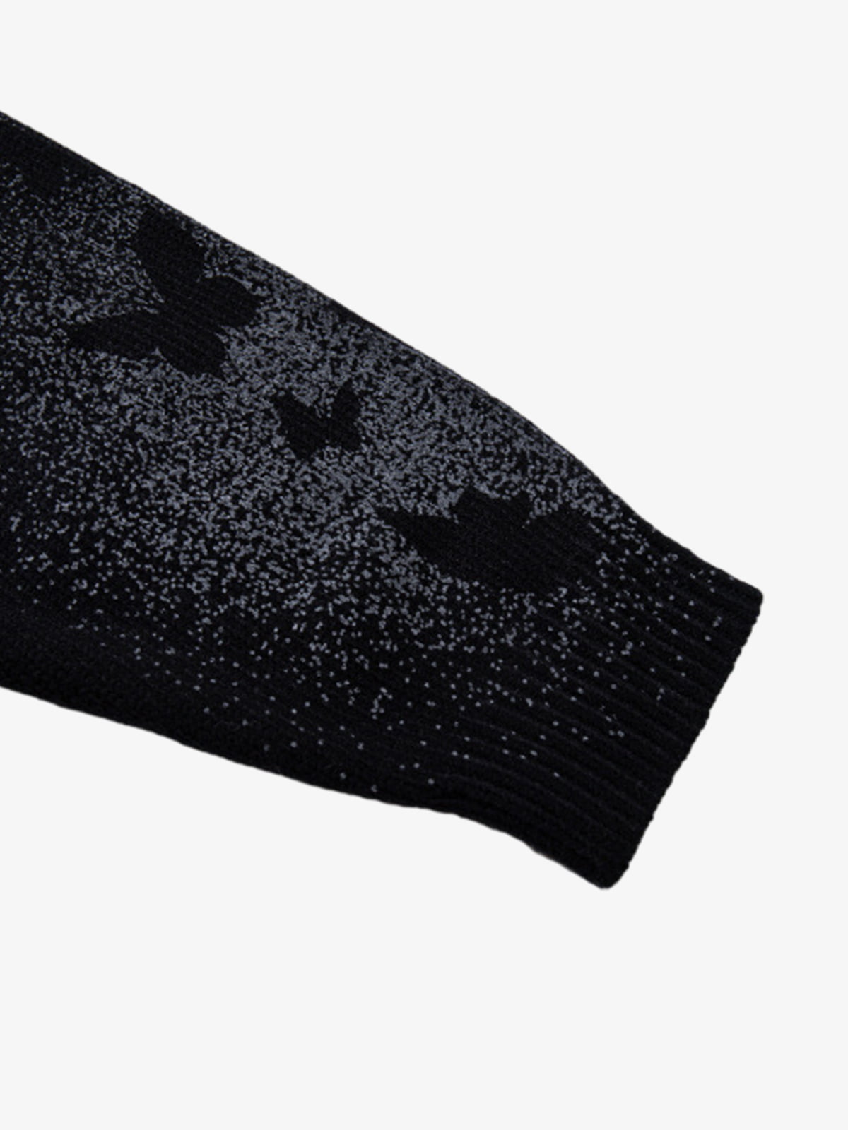 Street Dark Phantom Butterfly Stand-Collar Knit Cardigan Sweater
