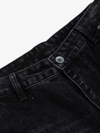 Distressed Cross Patchwork Baggy Denim Jeans - 2613