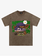 Street Cartoon Sneaker Graffiti Sneaker T-shirt