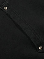 Distressed "23" Patch Zip Up Hoodie
