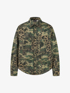 Camo Leopard Patchwork Button Up Shirt
