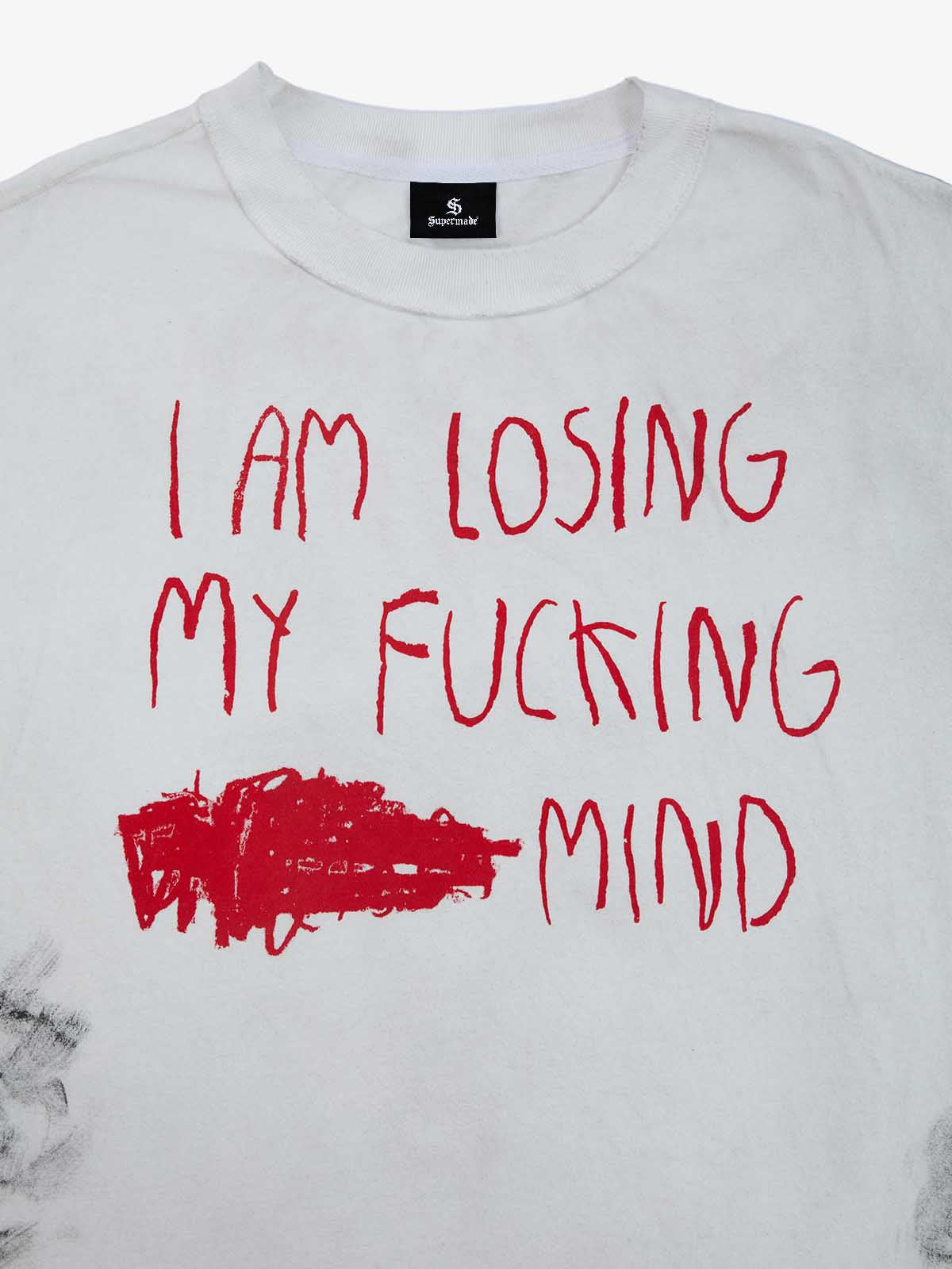 Grunge Slogan Print Distressed Raw Hem Sleeveless T-Shirt - 2612