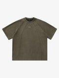 Suede Panel Raglan T-Shirt