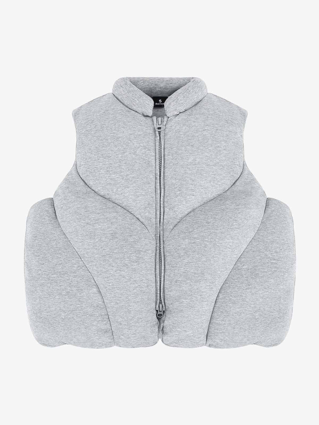 3D Bubble Curve Padded Zip Vest