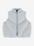 3D Bubble Curve Padded Zip Vest