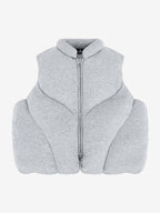 3D Bubble Curve Padded Zip Vest