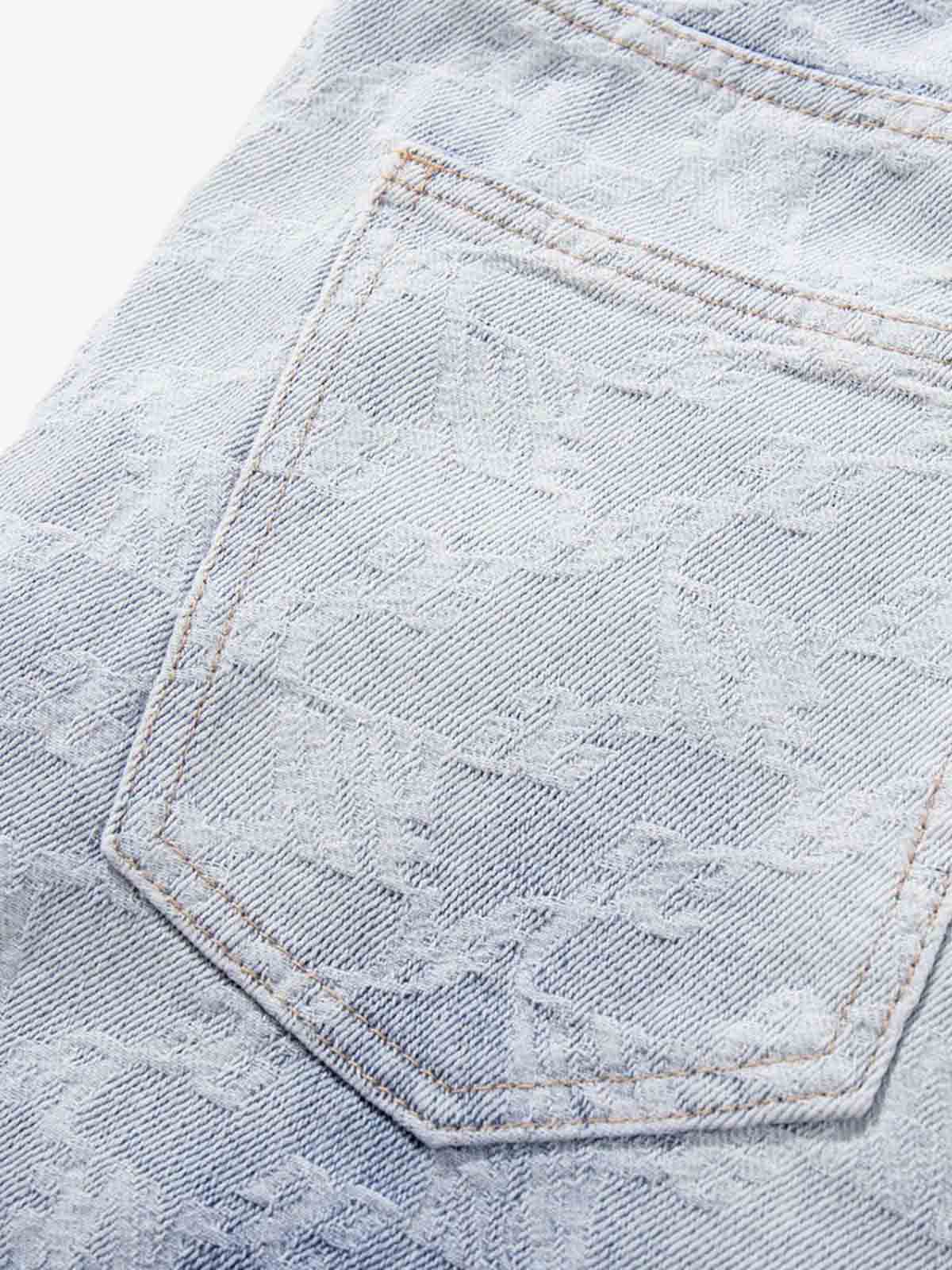 Gradient Wash Jacquard Denim Jeans