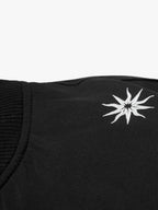 Vintage Graphic Star Embroidered Bomber Jacket