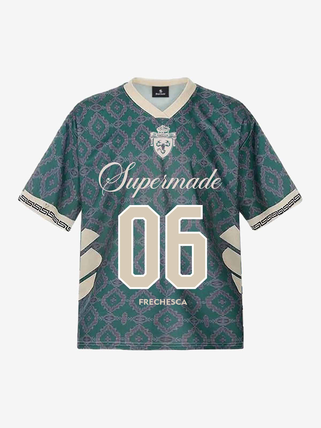 Retro Baroque Pattern Jersey T-Shirt